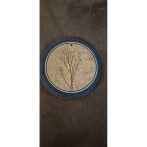 Vintage Blue Moon Pottery Natural Twig Imprint Gome Decor Cottage Core Wall EUC
